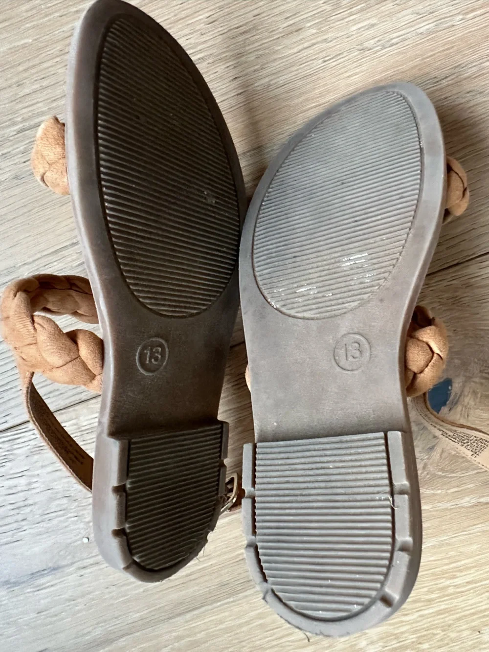 Cat & Jack Braided Strap Sandals in Tan 13
